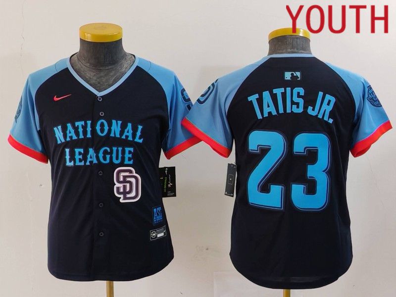 Youth San Diego Padres #23 Tatis jr Blue All star 2024 Nike MLB Jersey style 6->youth mlb jersey->Youth Jersey
